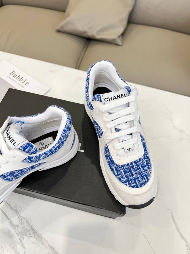 工厂价： 香奈 Chanel 休闲运动鞋，巴黎时装周 Chanel 2024春款新色爆上新，码数；35--41 42可订做 欢迎新老客户上图下单